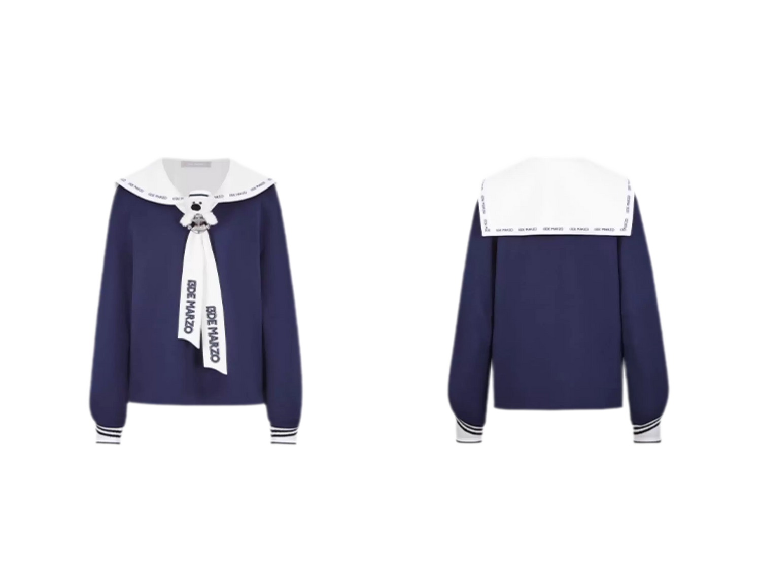 Sailor Collar Long Sleeve Top