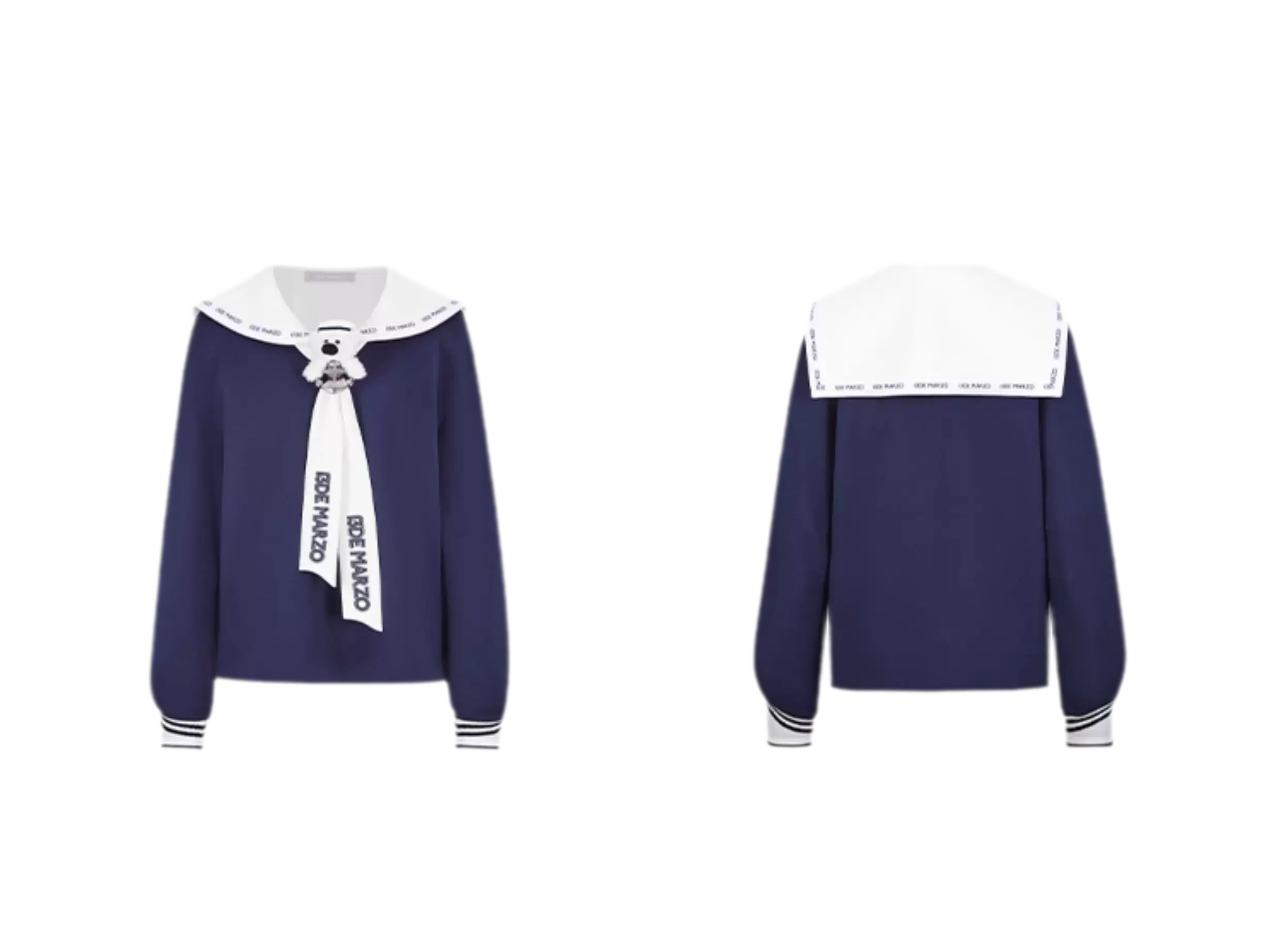 Sailor Collar Long Sleeve Top