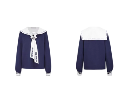 Sailor Collar Long Sleeve Top