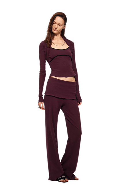 Contrast Cami Pants Set