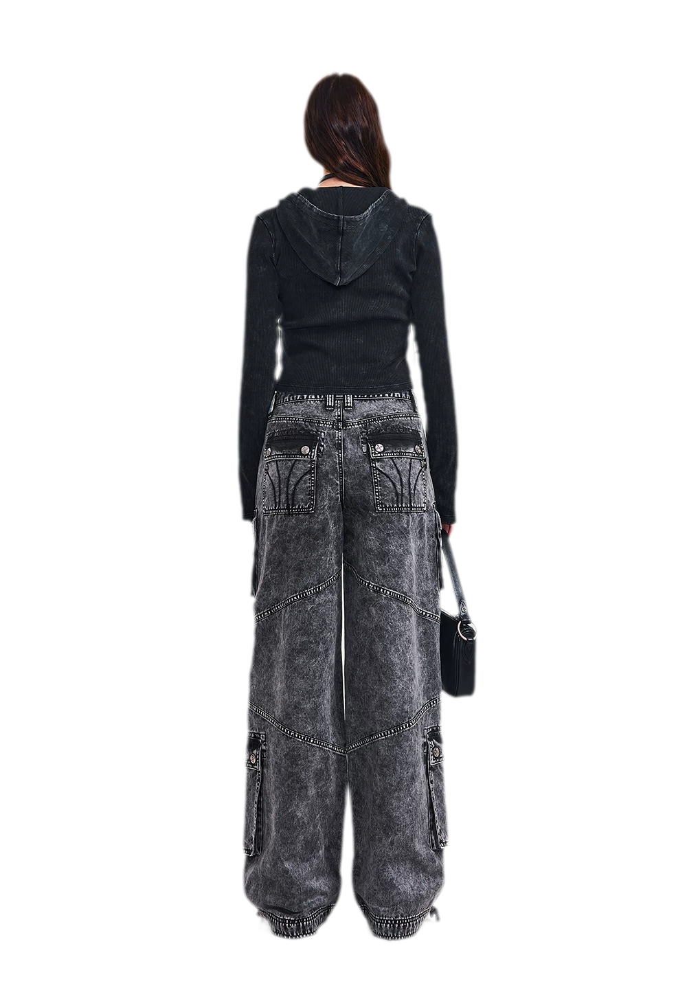 Retro Workwear Wide-Leg Pants