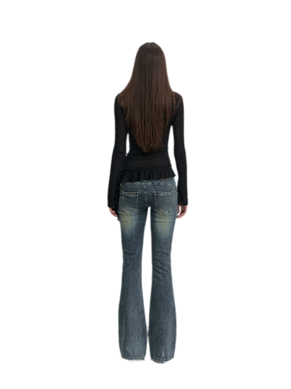 Twist Peplum Long Sleeve Top