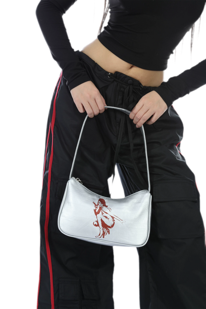 Silver Hobo Handbag