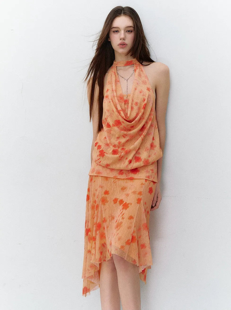Heart Hunter Vacation Floral Halter Top &amp; Skirt