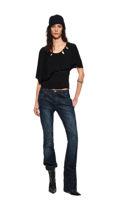 Cape Beaded Layered Tee
