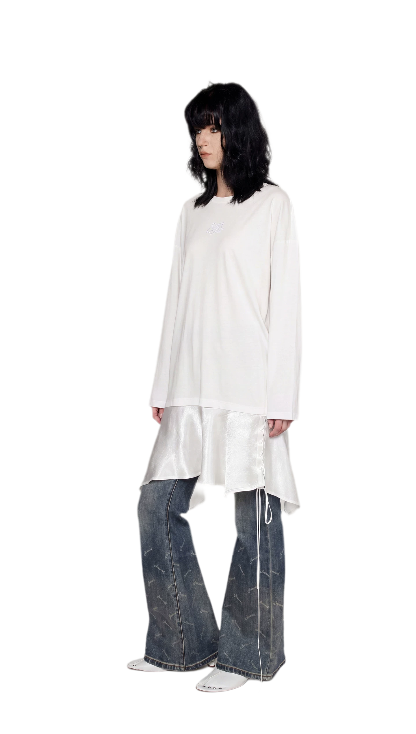 Acetate Layered Hem Dress