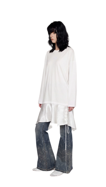 Acetate Layered Hem Dress