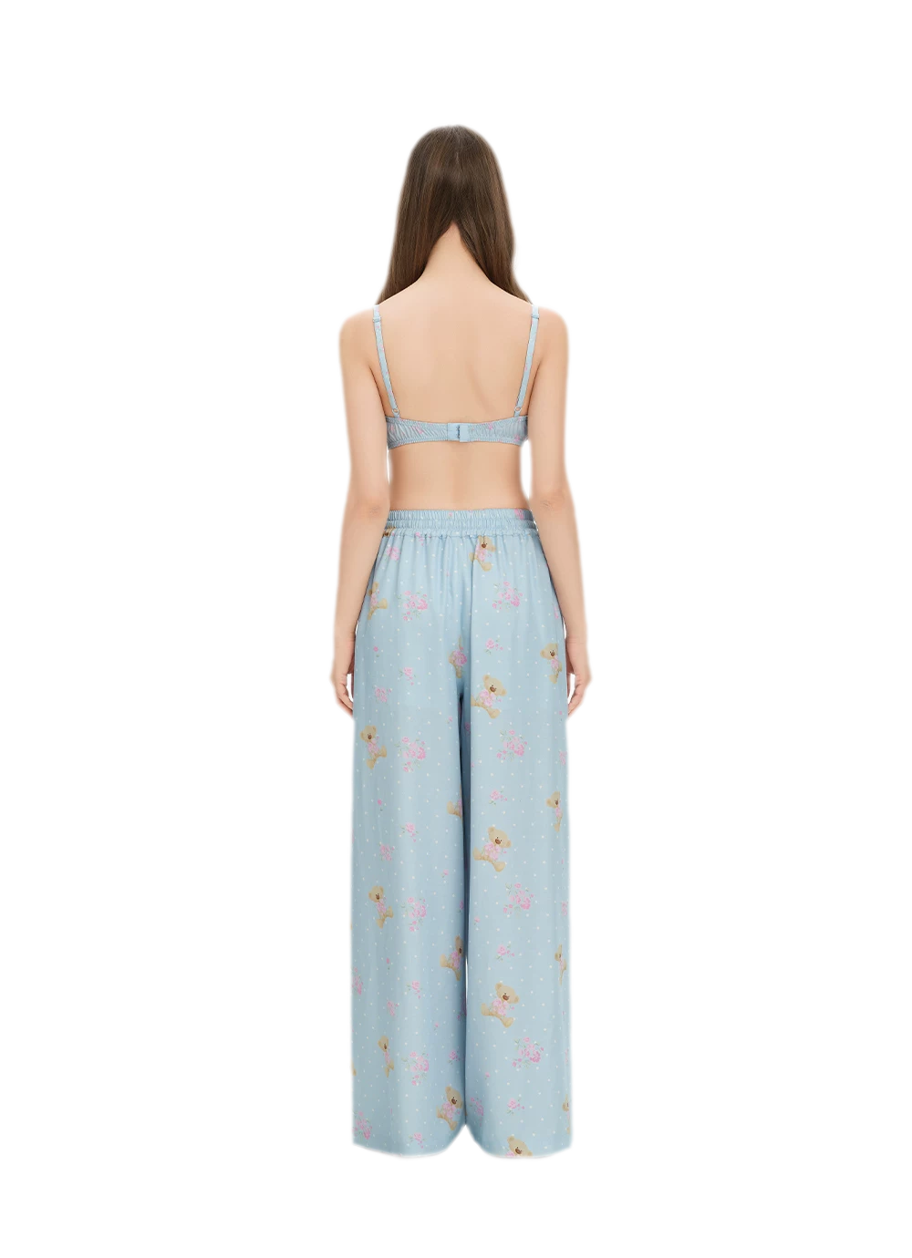 Floral Print Wide-Leg Trousers