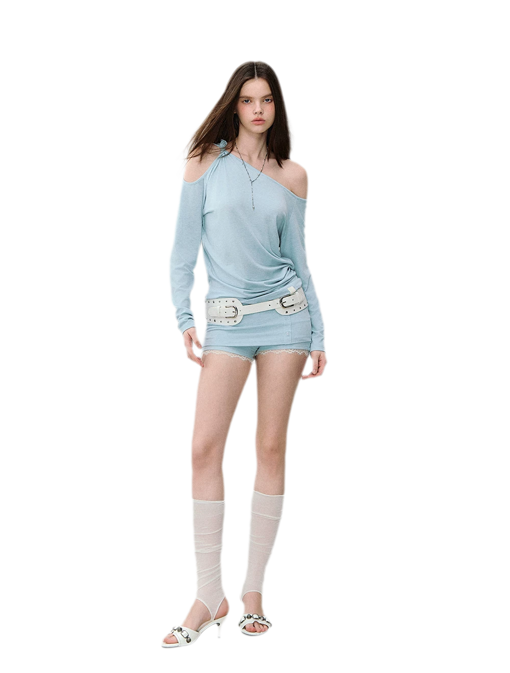 Mambo Signal One-Shoulder Top &amp; Skort