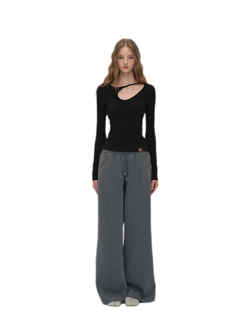 Lyocell Asymmetric Cutout Top
