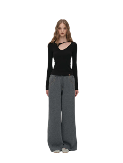 Lyocell Asymmetric Cutout Top