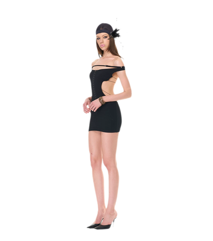 Back Lace Knit Dress