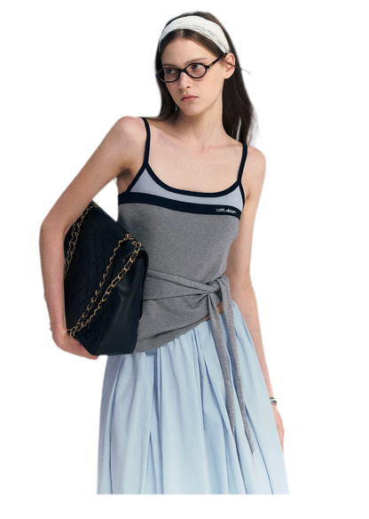Lyocell Contrast Tie Cami