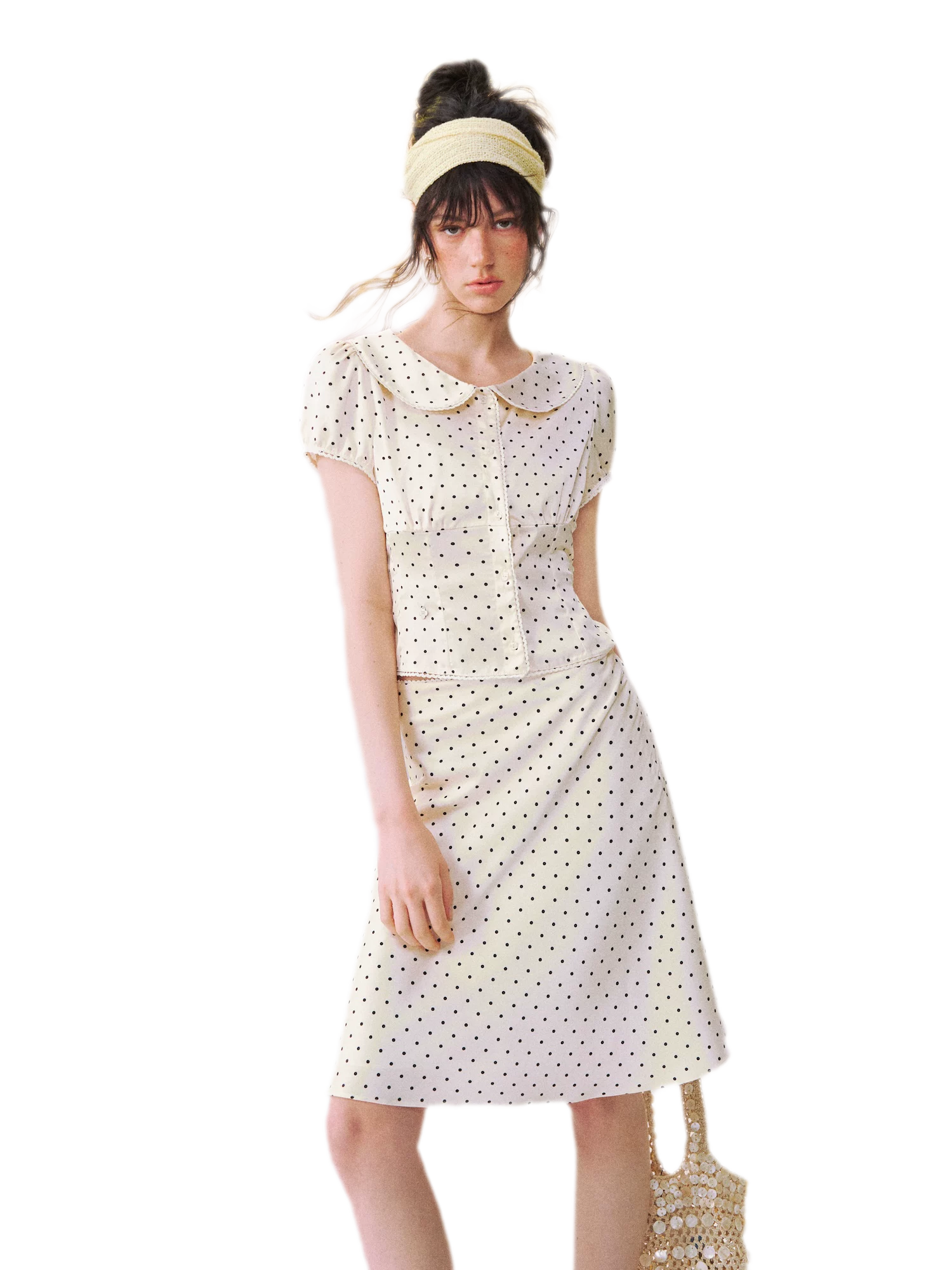 Lace Trim Puff Shirt