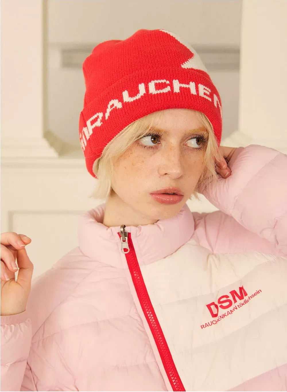 Jacquard Star Folded-Brim Beanie