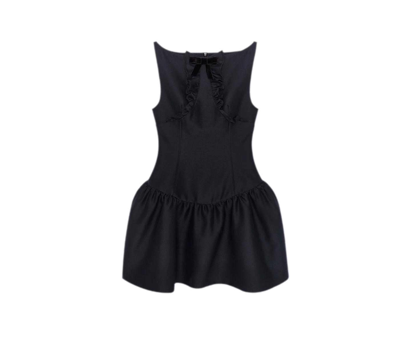 Ruffle Bowknot Mini Dress