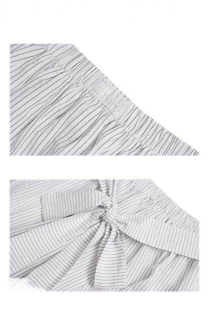 Bow Tie Elastic Waist Casual Shorts
