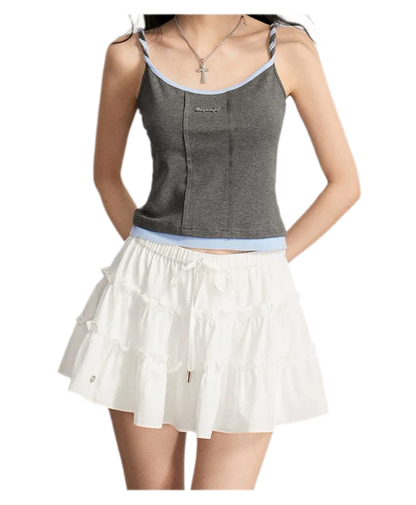 Colorblock Cable Knit Camisole