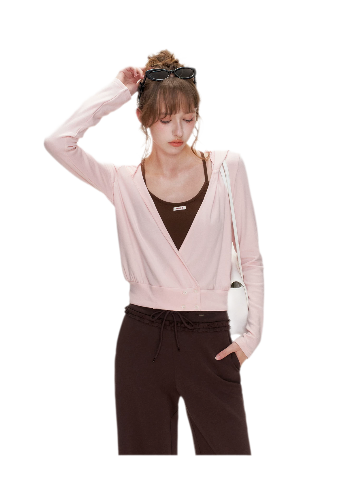 Wrap V-Neck Knitwear Set