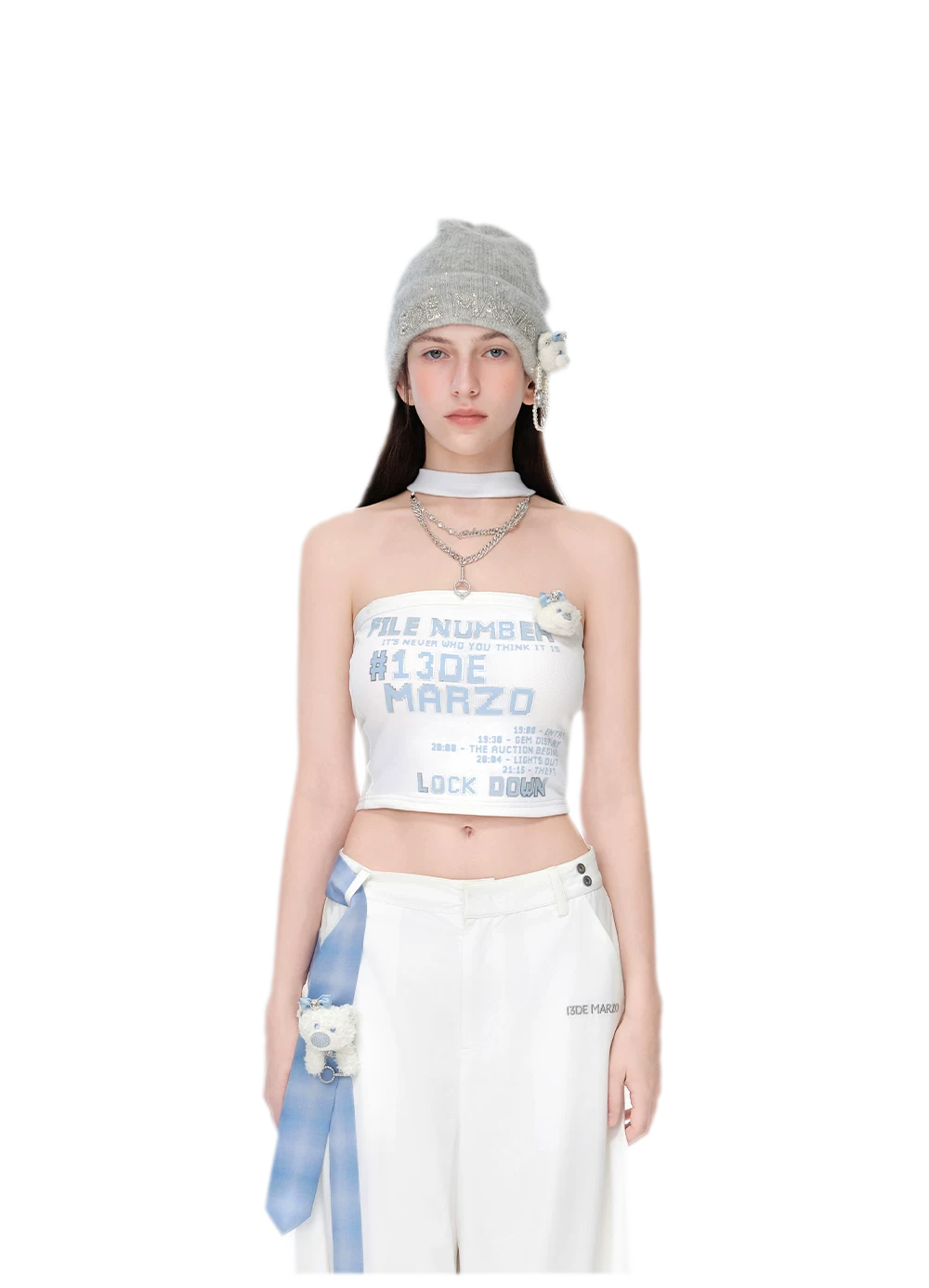 Silver Chain Bustier Top