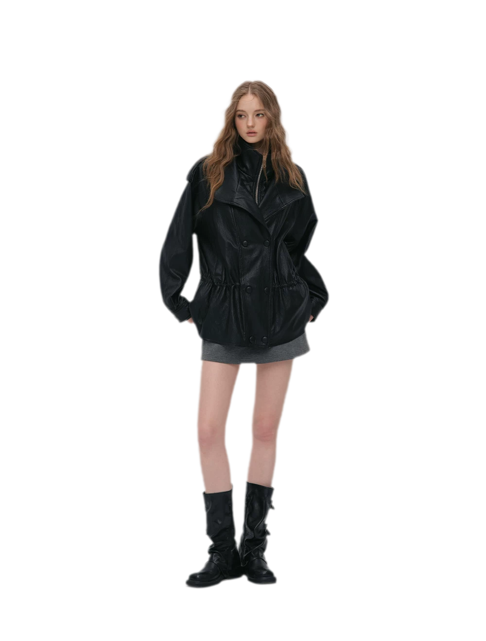 Detachable PU Down Puffer Jacket