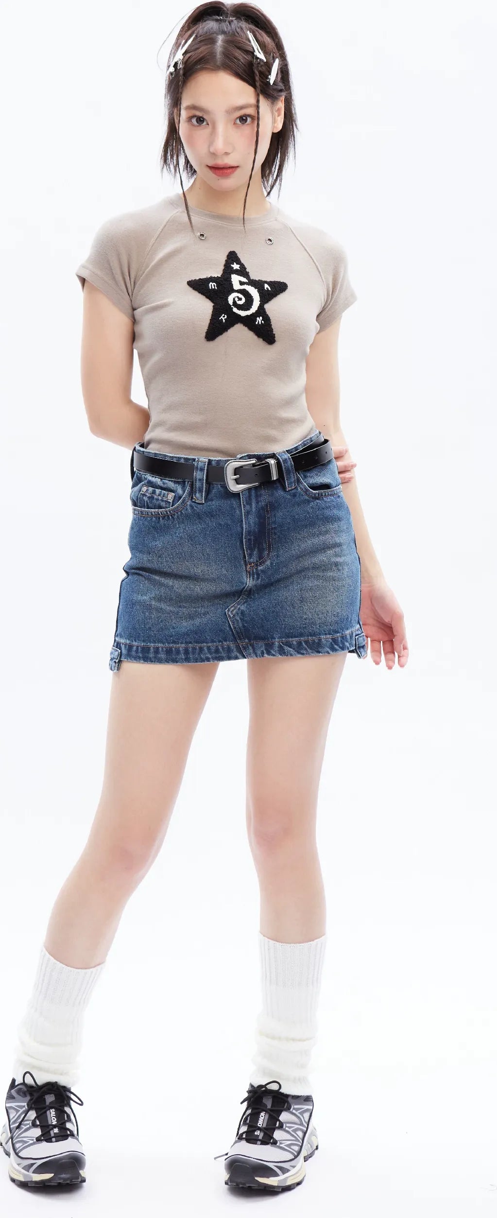 Star Applique Slim T-Shirt