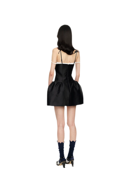 Elegant Lace Trim Corset Dress