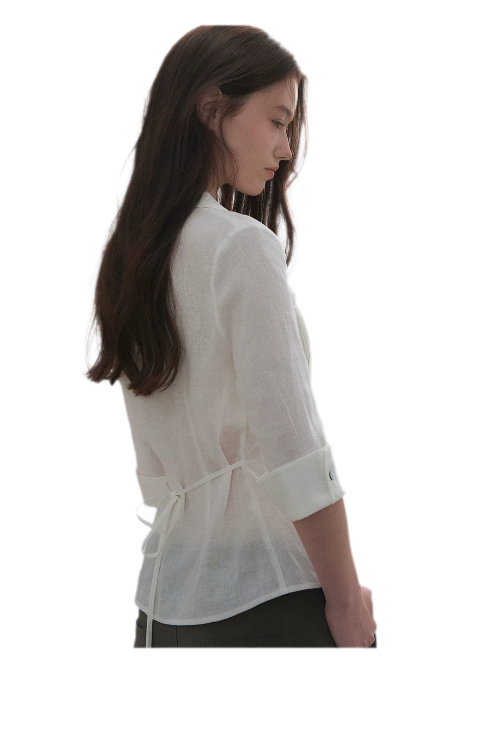 Tencel Linen Cinched Shirt