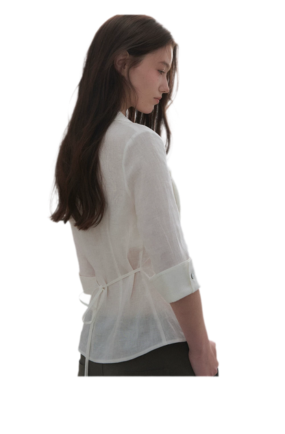 Tencel Linen Cinched Shirt