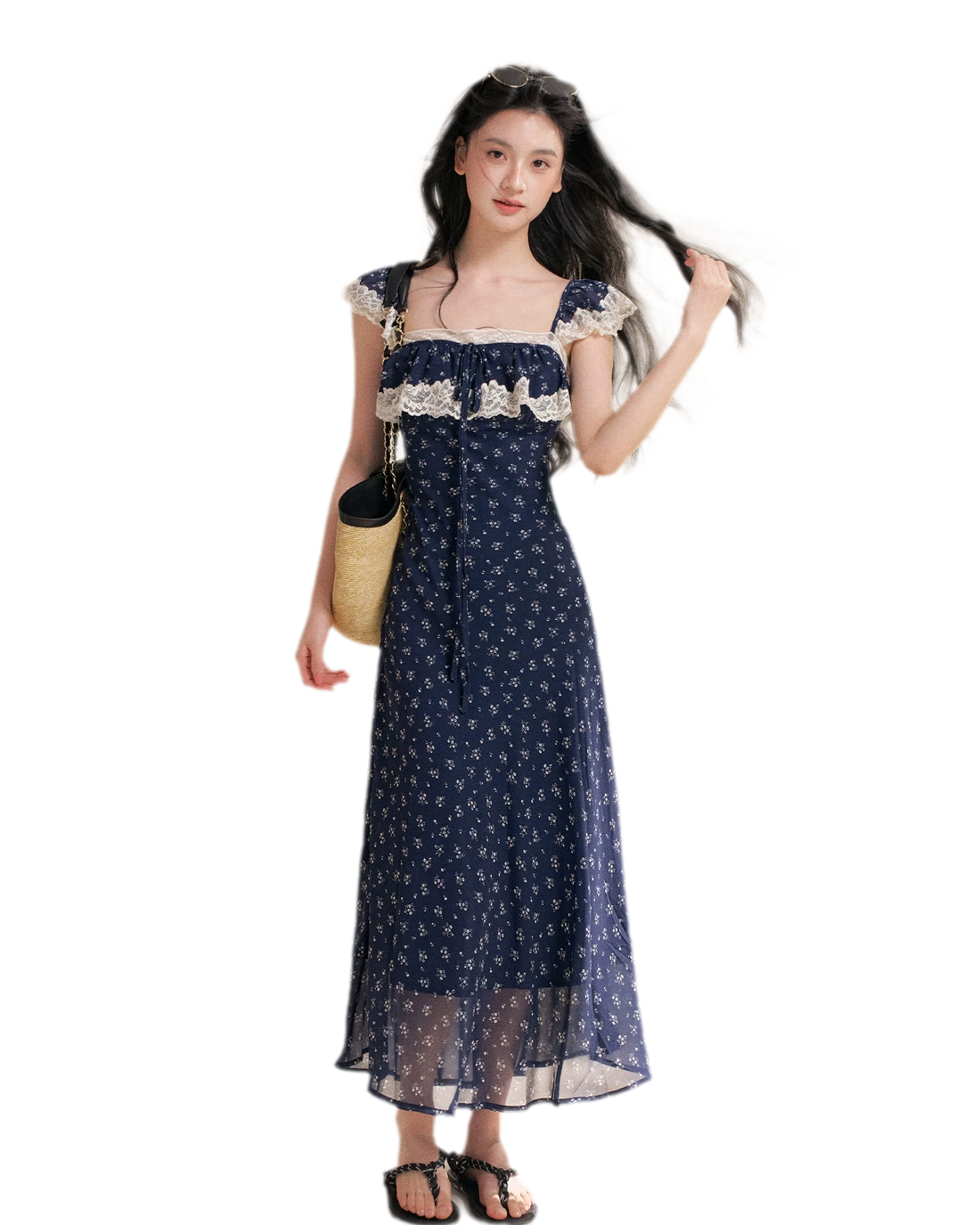Lace Floral Camisole Dress