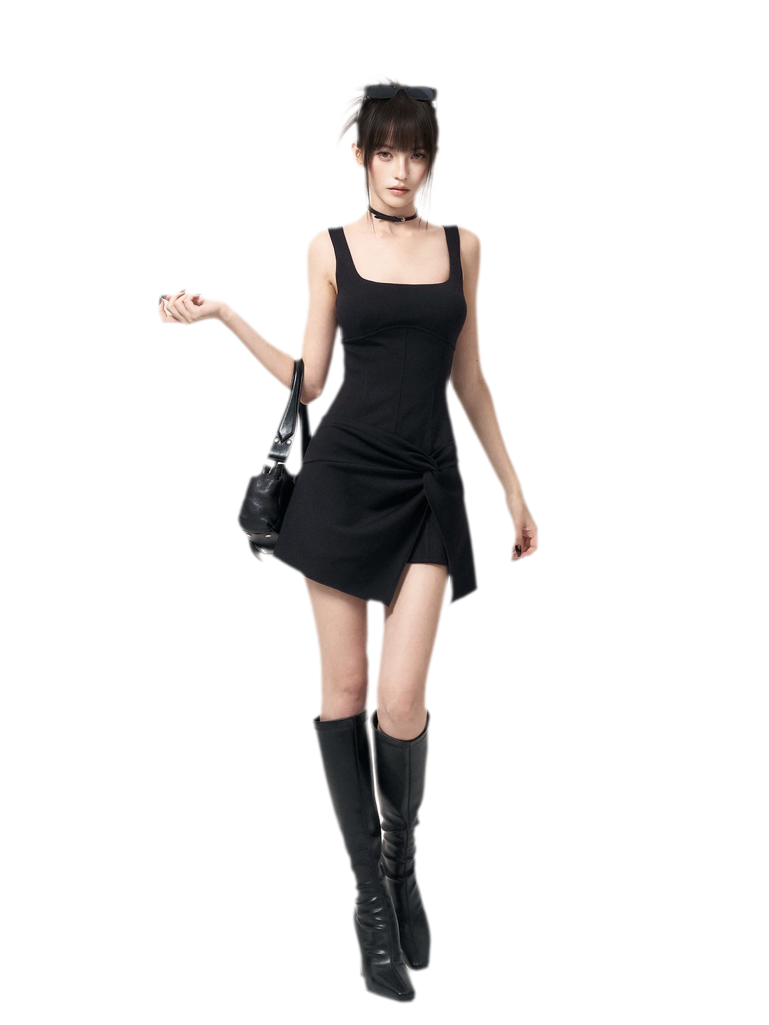Knotted Knit Midi Dress