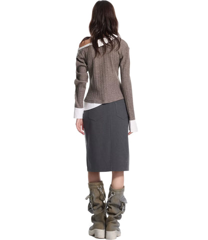 Cable Knit Cropped Sweater