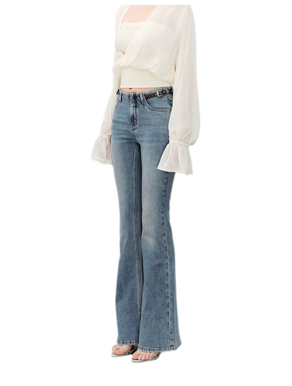 Denim Micro Flare Jeans
