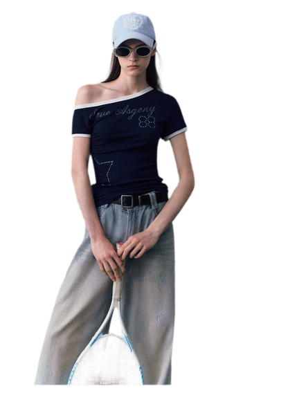 Lyocell Off-Shoulder Tee