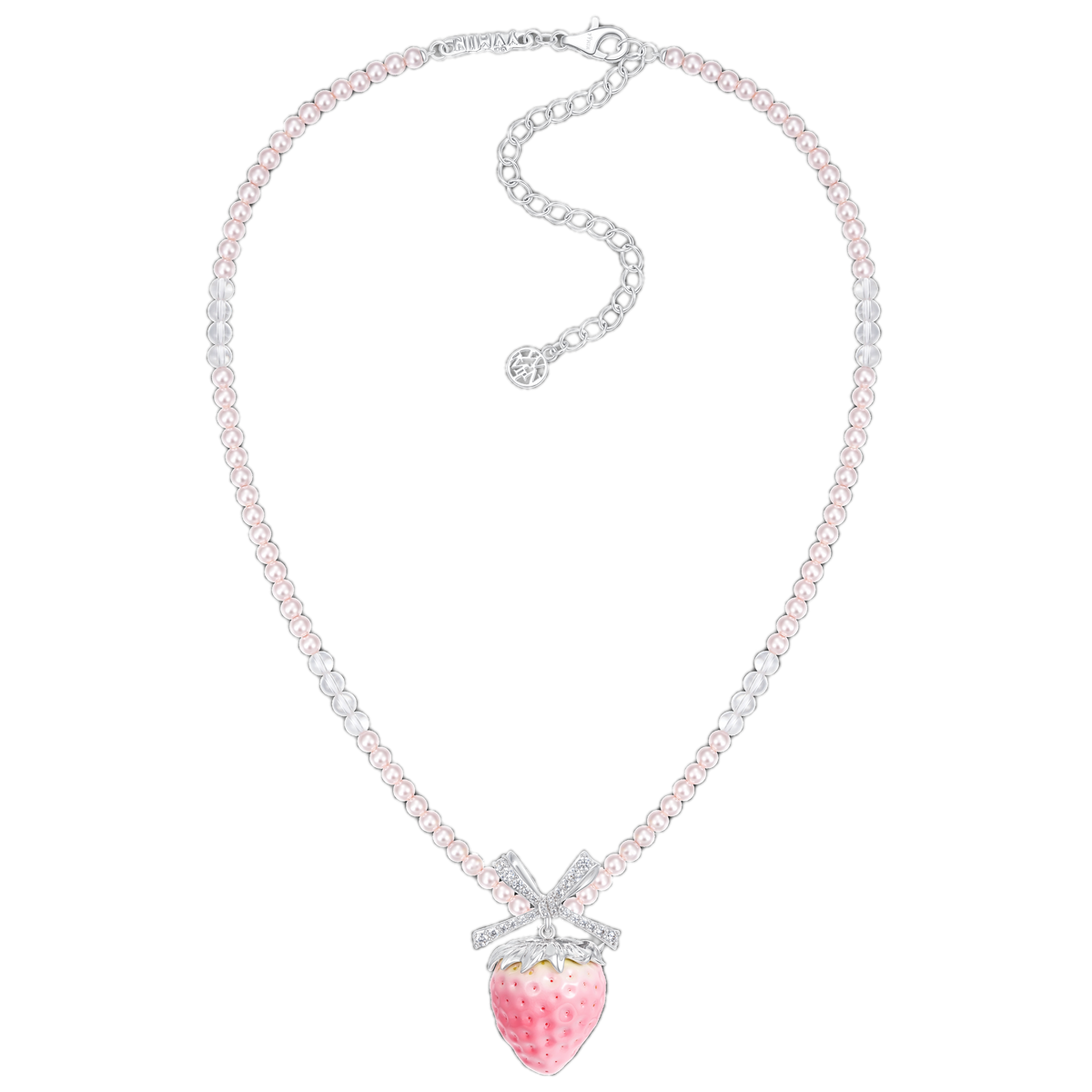 Crystal Pearl Strawberry Necklace