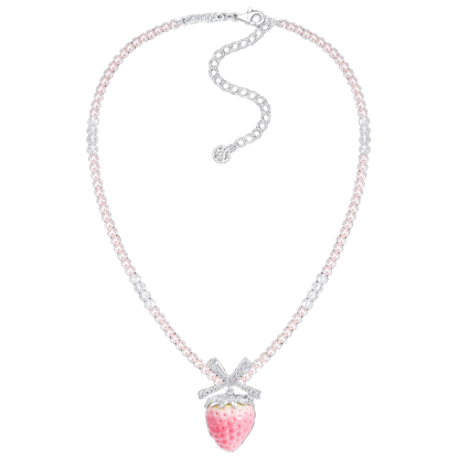 Crystal Pearl Strawberry Necklace