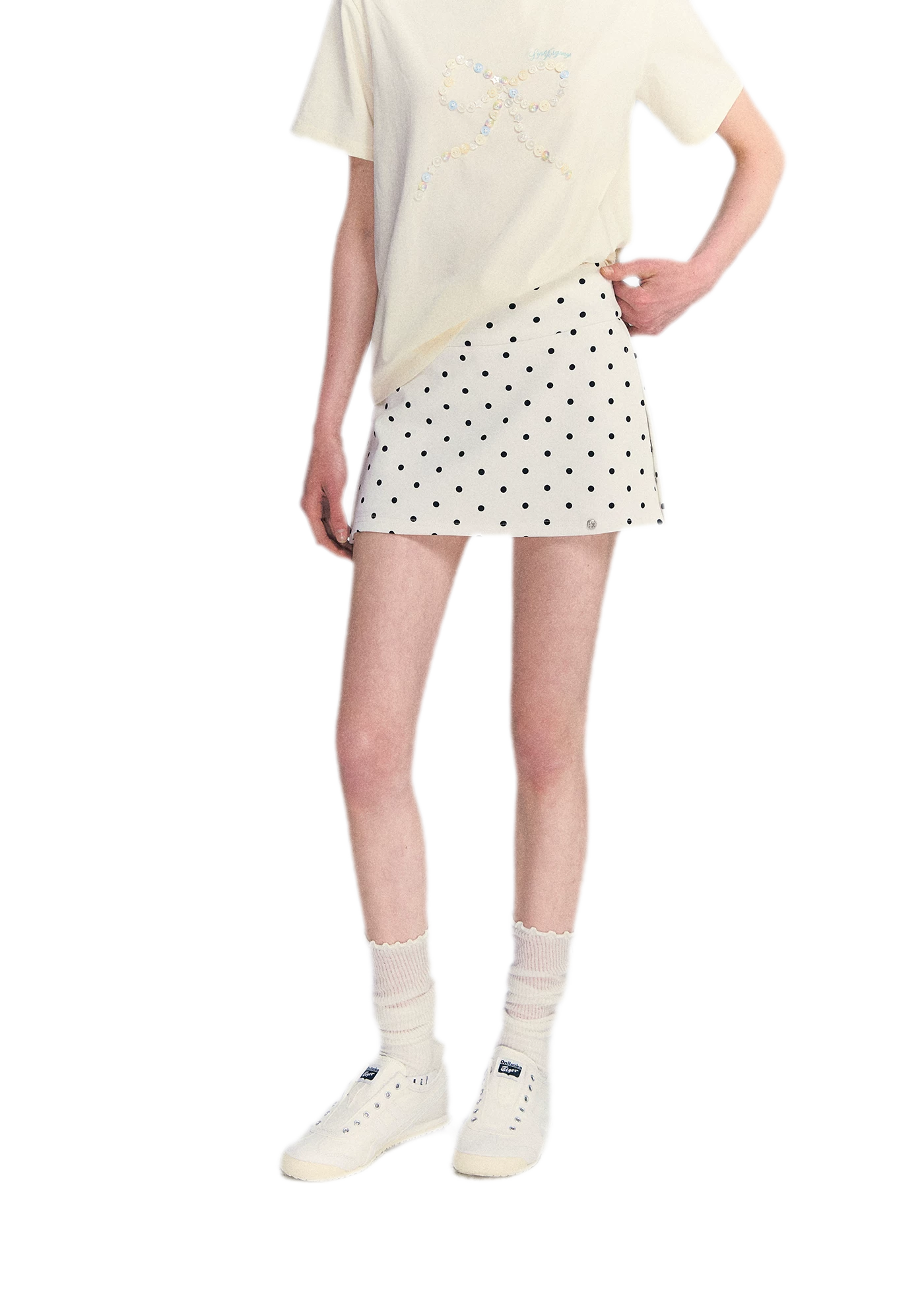 Polka Dot A-line Skort