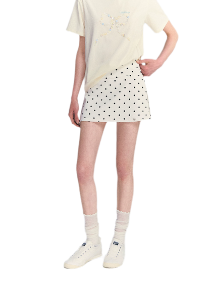 Polka Dot A-line Skort