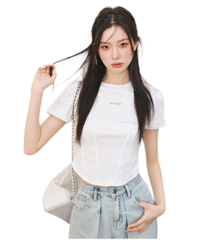 Cropped Seam T-Shirt