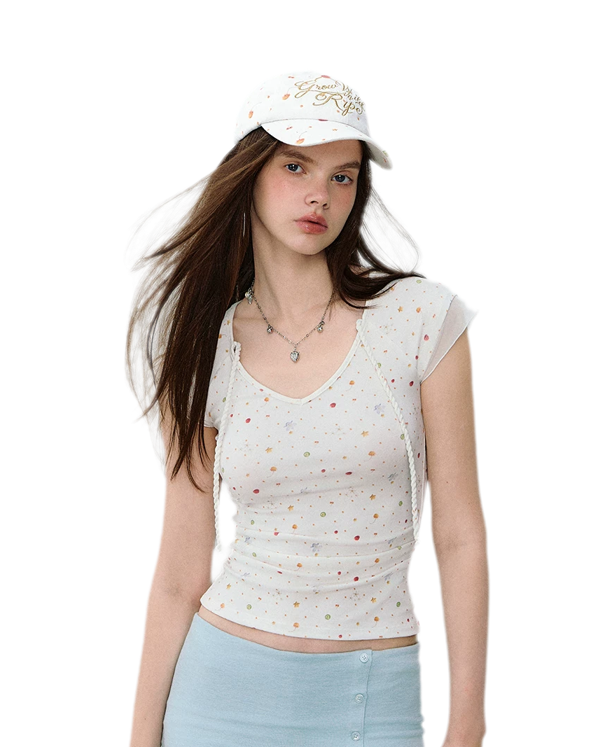 Printed Mesh T-Shirt