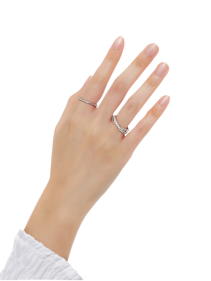 Braided Silver Band Ring