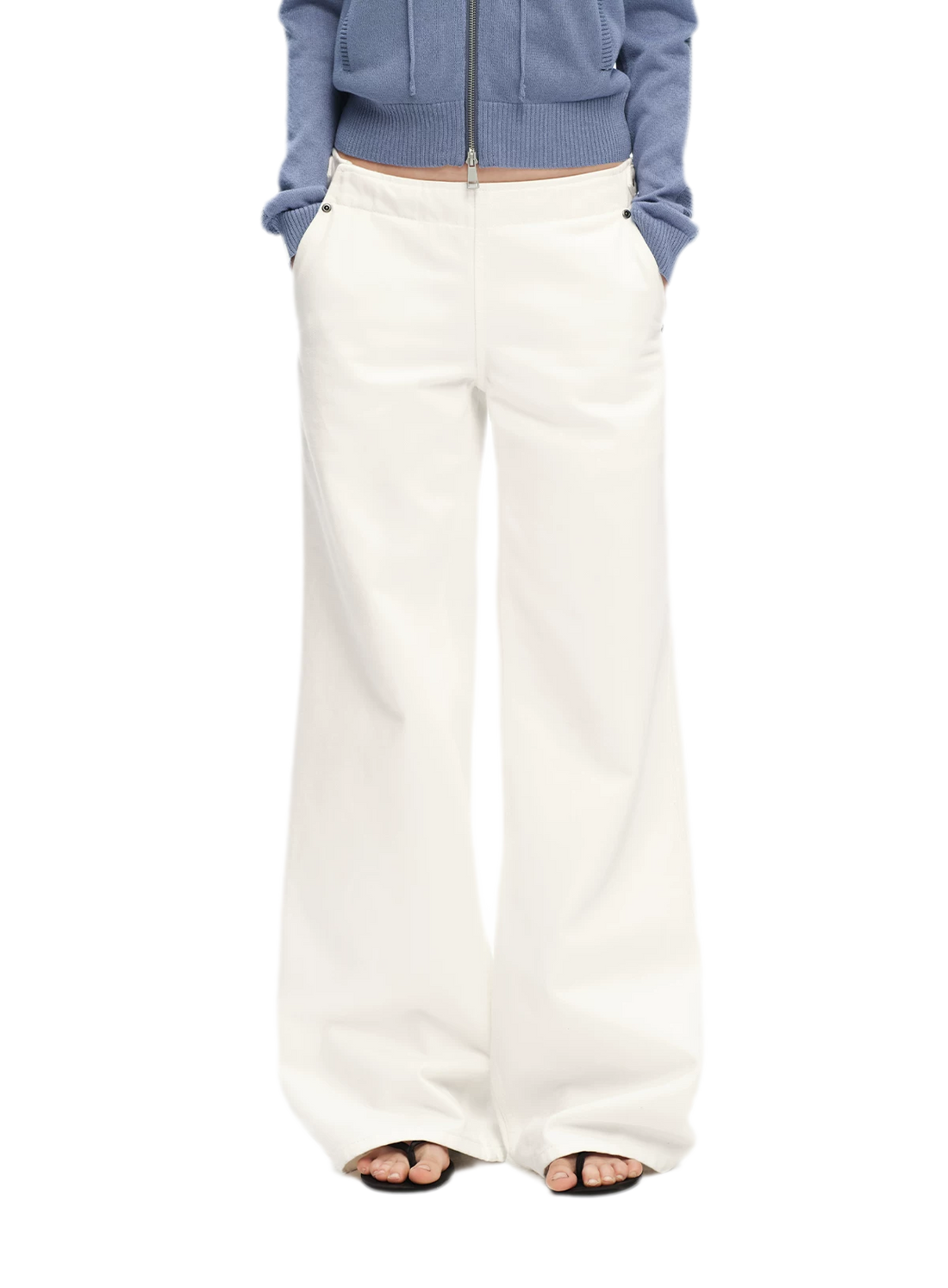Pure Cotton Wide-Leg Jeans