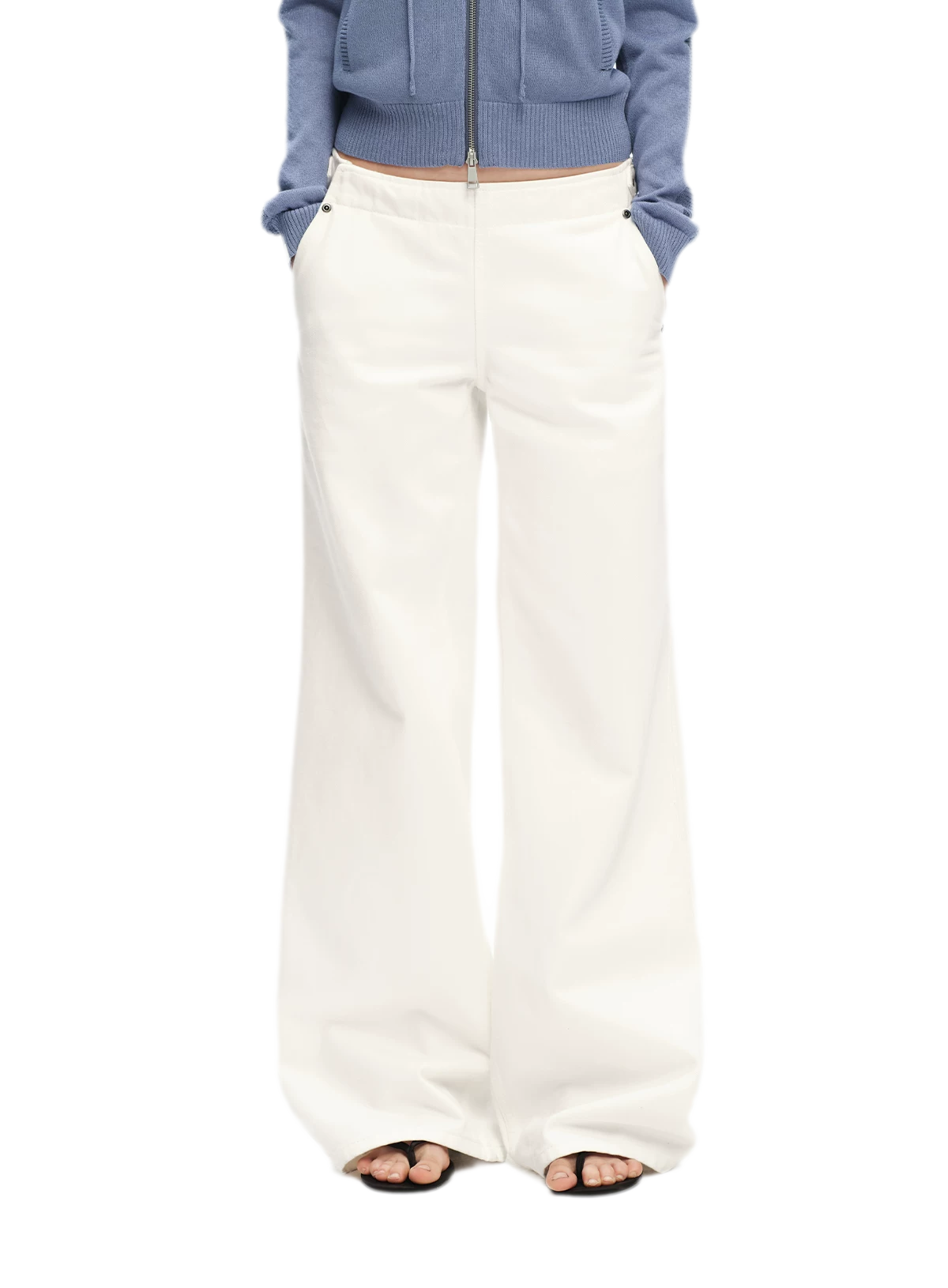 Pure Cotton Wide-Leg Jeans