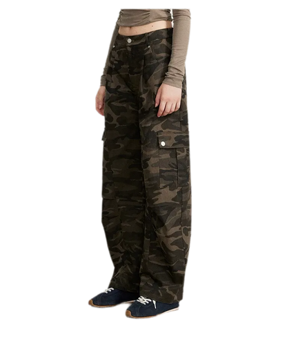 Vintage Curved-Leg Cargo Pants