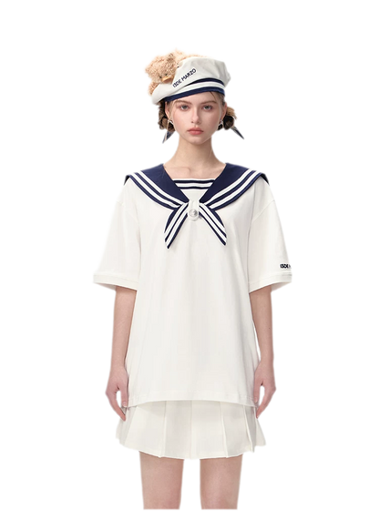 Sailor Collar Teddy Top