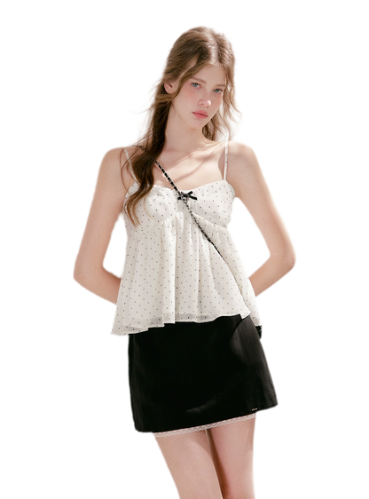 Lace Trim A-Line Mini Skirt