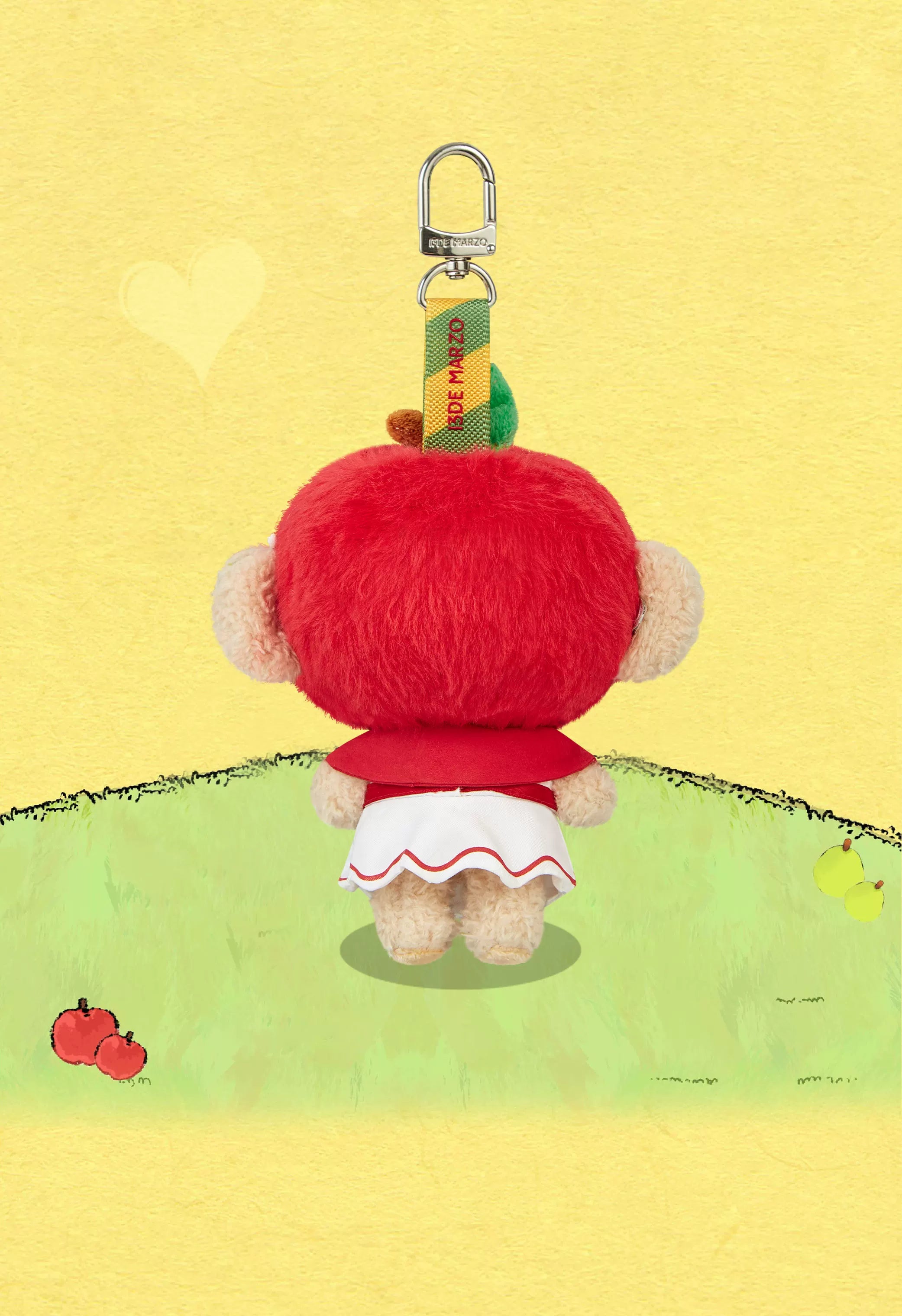 Plush Apple Keychain