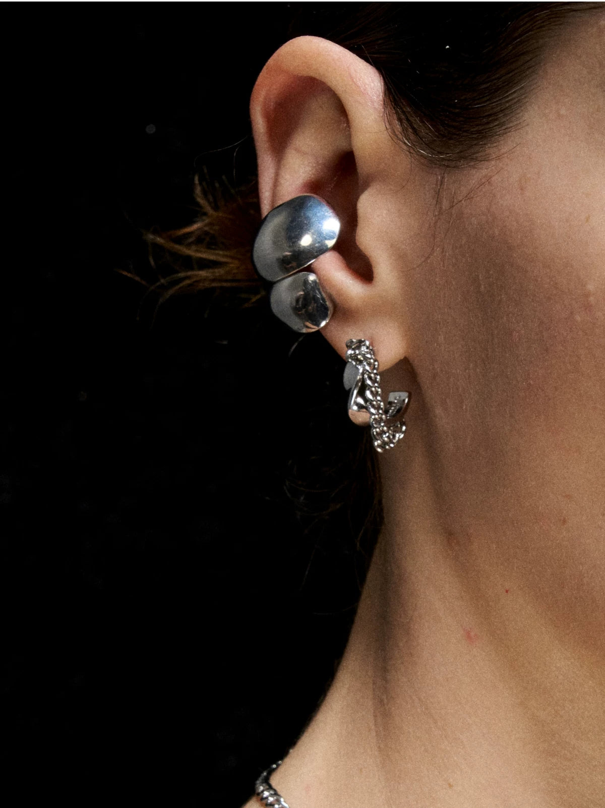 Mobius Line Stud Earrings