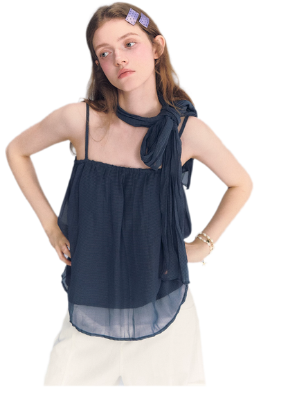 Chiffon Draped Cami Top