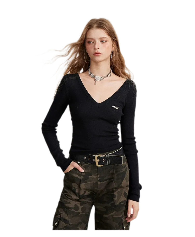 Stretch Two-Way Long-Sleeve Top